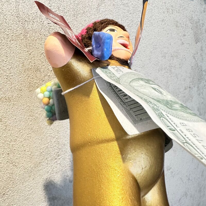 ゴールド!エケコ(エケッコ)人形 Lサイズ(約18.5センチ)『ペルー産!』