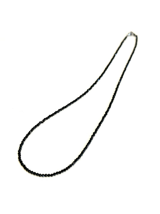 芸能人御用達♪身体エネルギーを活性化!魔除けにも ブラックスピネル・ネックレスS ~Silver925~