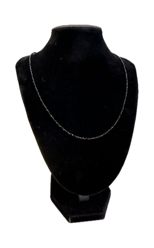 芸能人御用達♪身体エネルギーを活性化!魔除けにも ブラックスピネル・ネックレスS 45cm