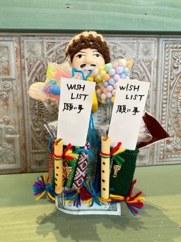 お金がたくさん集まります様に!ボリビアのお札入れ★チュスパ(長方形) エケコ人形小物(小物のみの価格)