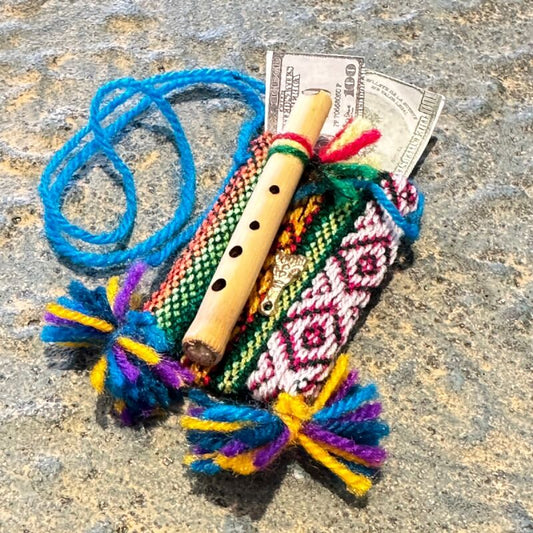 お金がたくさん集まります様に!ボリビアのお札入れ★チュスパ(長方形) エケコ人形小物(小物のみの価格)