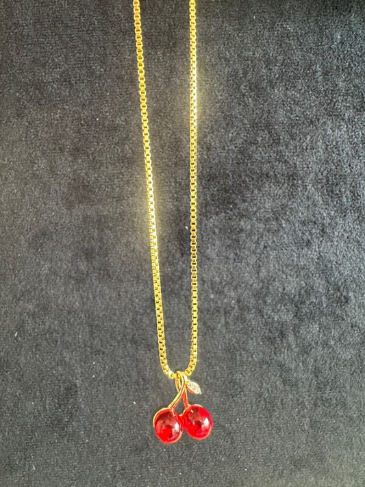小さな恋♡さくらんぼネックレス