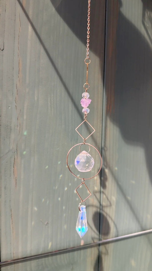 幸運を呼ぶ♪光のおまじない サン・キャッチャー アメジスト付き