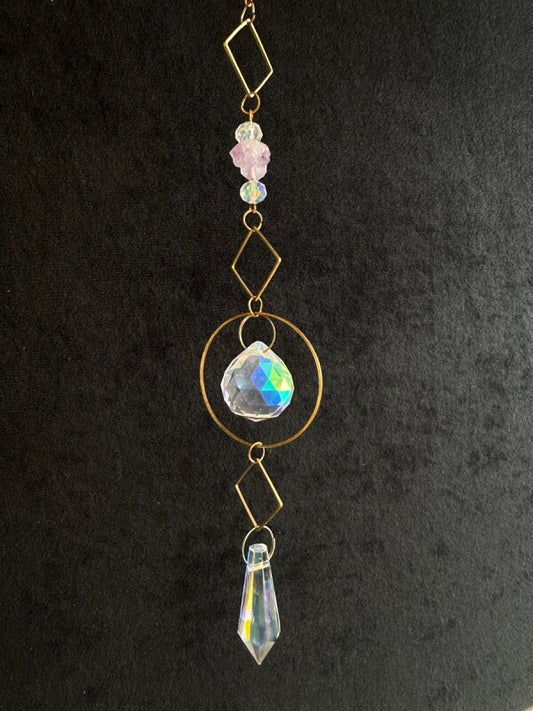 幸運を呼ぶ♪光のおまじない サン・キャッチャー アメジスト付き