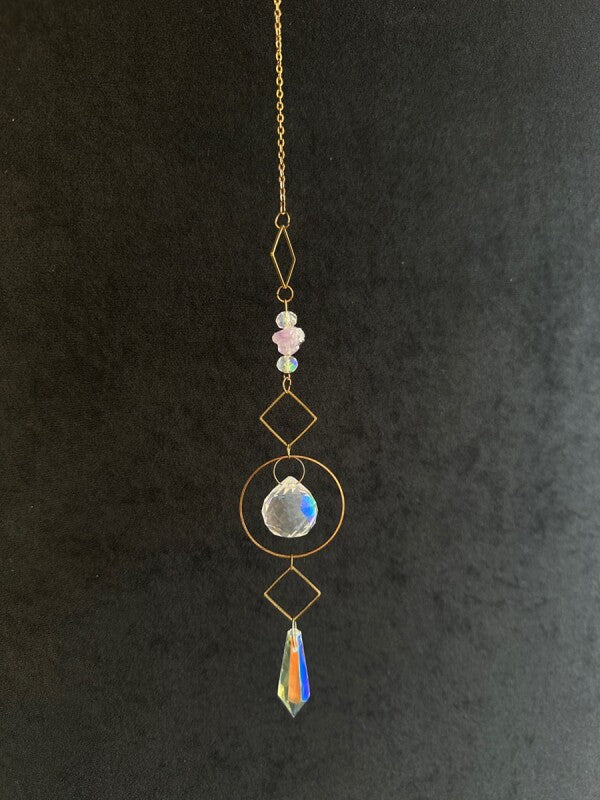 幸運を呼ぶ♪光のおまじない サン・キャッチャー アメジスト付き