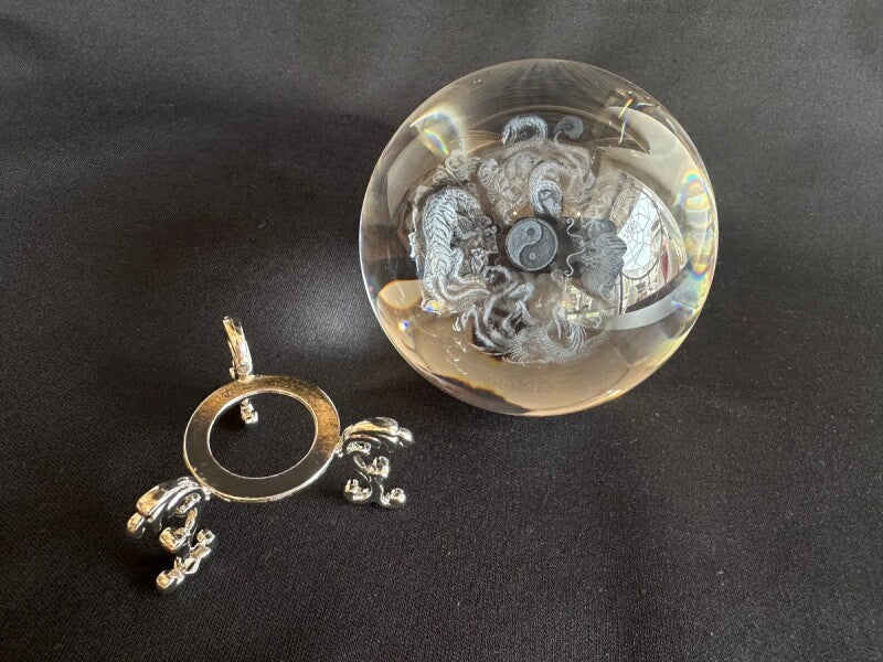 ありとあらゆる運気が上がる!理想的な風水環境を得る!四神相応彫り★水晶球