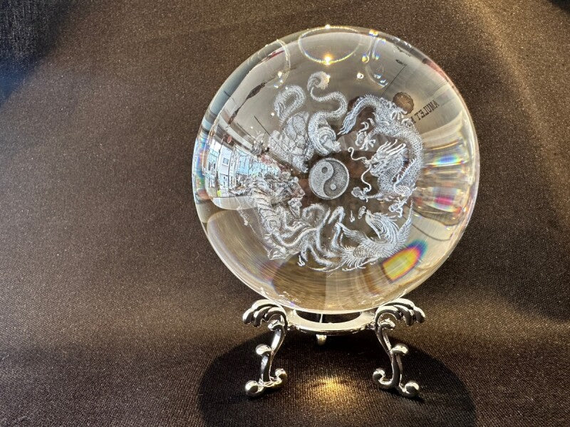 ありとあらゆる運気が上がる!理想的な風水環境を得る!四神相応彫り★水晶球