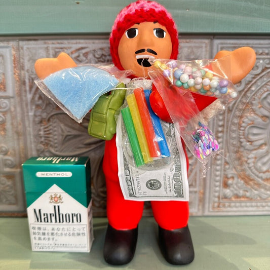 【限定NEW】ペルー産!エケコ(エケッコー)人形  LLサイズ(約22センチ)レッド