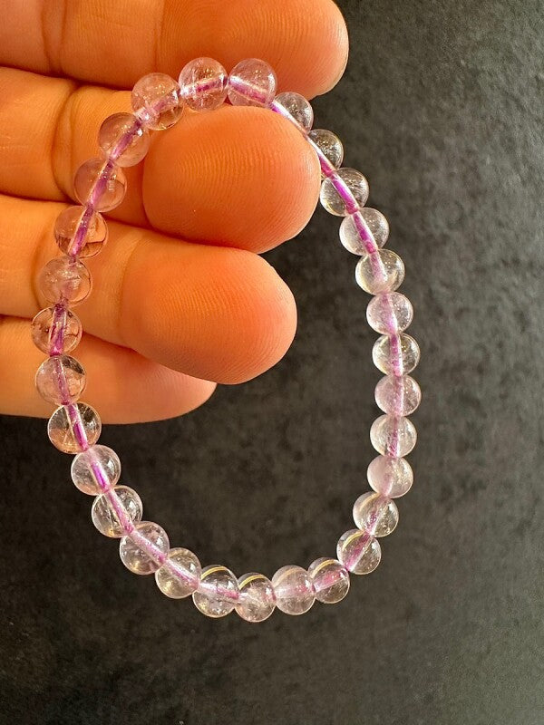 真実を見抜く力!本当に必要な人・ものとの出会いをもたらす♪ラベンダーアメジスト ブレスレット6mm