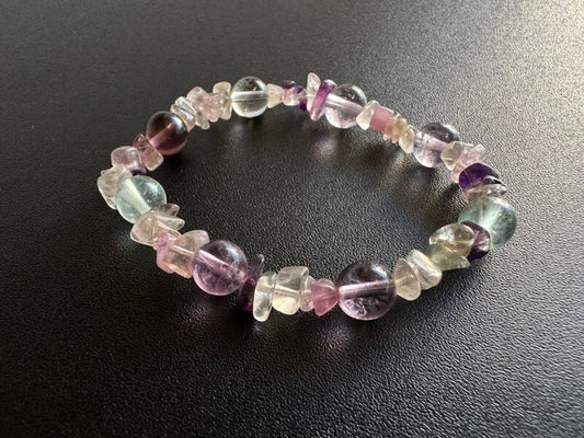 問題解決の糸口が見つかる!レインボーフローライトさざれブレスレット