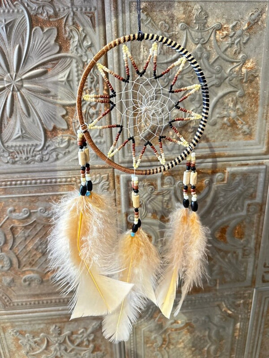 悪いものを消滅させ夢を掴む!ドリームキャッチャー大 ライトブラウン