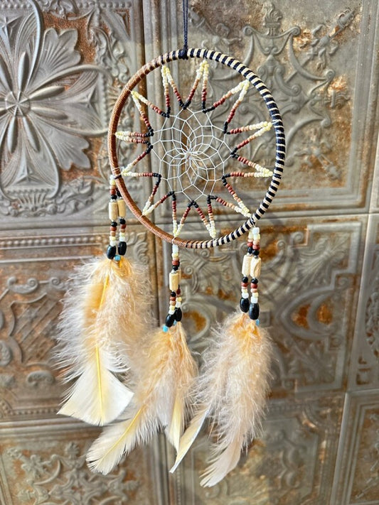 悪いものを消滅させ夢を掴む!ドリームキャッチャー大 ライトブラウン