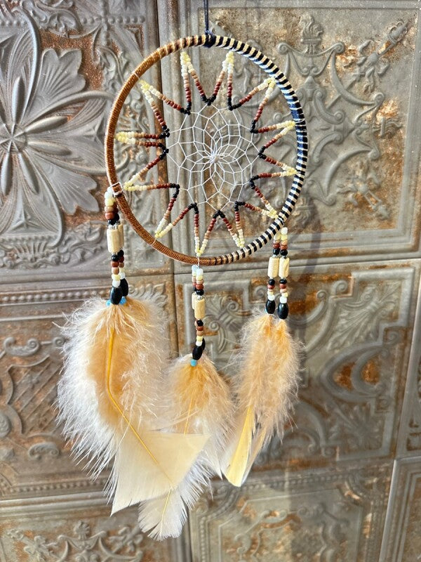 悪いものを消滅させ夢を掴む!ドリームキャッチャー大 ライトブラウン