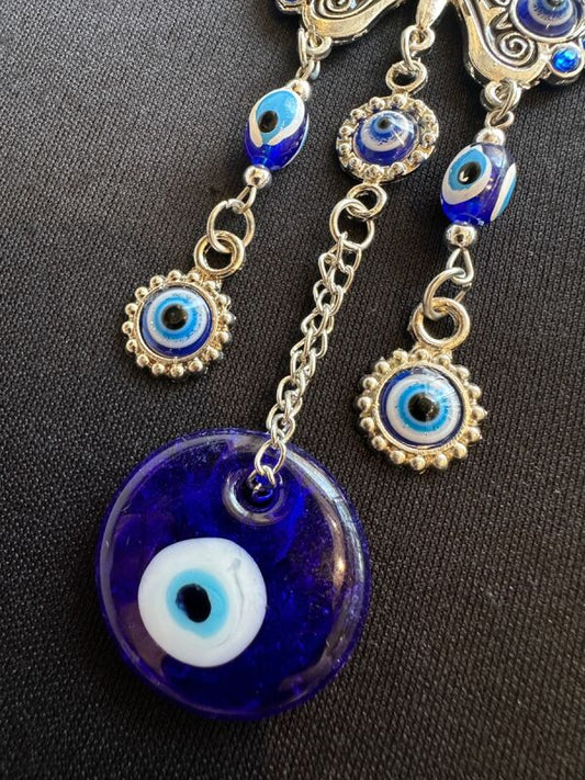 魔除けのお守り ナザールボンジュウ メタルオーナメント☆幸運と飛躍!バタフライC