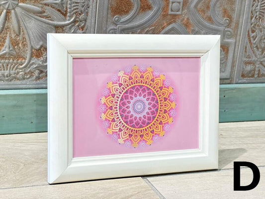 悩みからの解放!願いを叶える◎花曼荼羅アート Mサイズ D