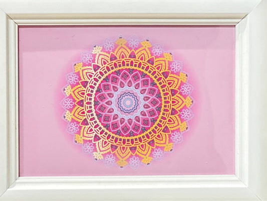 悩みからの解放!願いを叶える◎花曼荼羅アート Mサイズ D