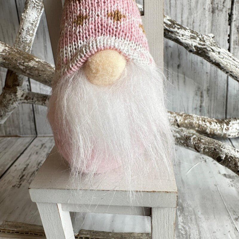 幸せをもたらす家の守り神★小さな妖精トムテ 吊り下げピンクnor