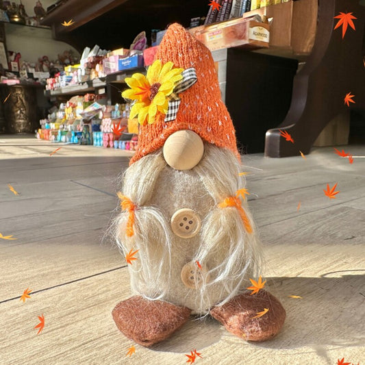 お金のありかを教えてくれる!宝物の守護者 伝説の妖精gnome(ノーム)オータムお座りおさげ