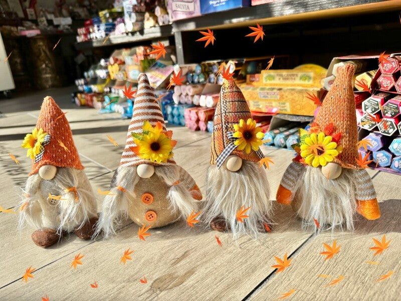 お金のありかを教えてくれる!宝物の守護者 伝説の妖精gnome(ノーム)オータムお座りおさげ