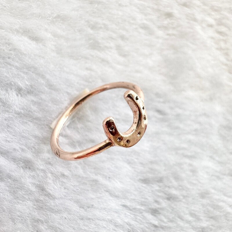 幸運のシンボル♪馬蹄リング★ピンクゴールド