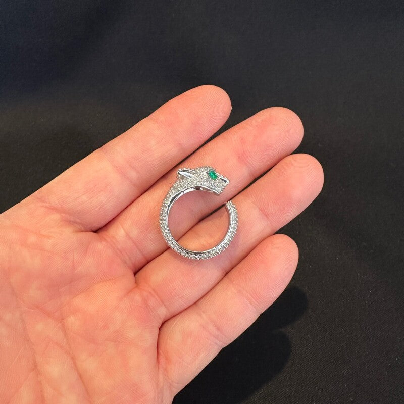 最高の幸運と最強の金運を掴む!!ジルコニア虎(タイガー) リング