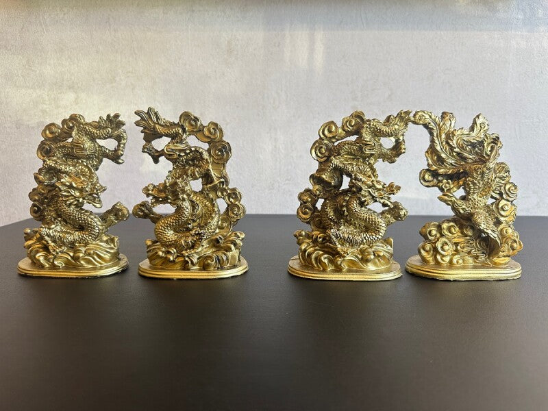 最上の幸運パワーが溢れ出す!願いを叶えたいなら〜龍と鳳凰 置物SET