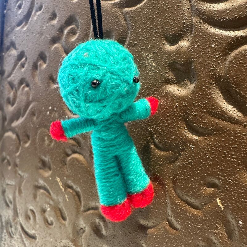 ミント◎健康祈願のお靴を履いたハッピードール(ブドゥー人形)◎厄を食べて幸運を招くお守り◎