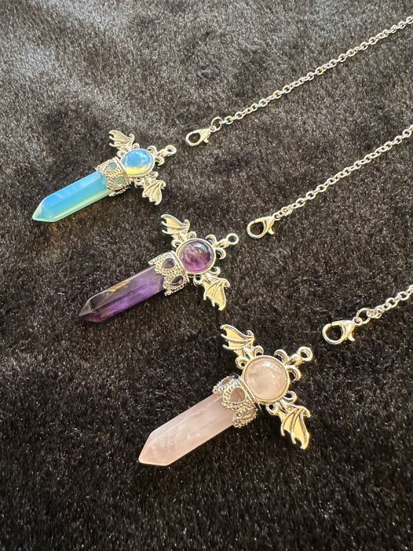 幸運と愛をもたらす♪エンジェルペンデュラム☆幸運を呼び込む希望の石オパール 悩み事の答えを導き出す!