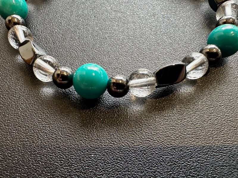 磁気がエネルギーを増幅!!心身を良い状態に保ち ポジティブ思考で状況を好転!マグネサイト&磁気ブレスレット