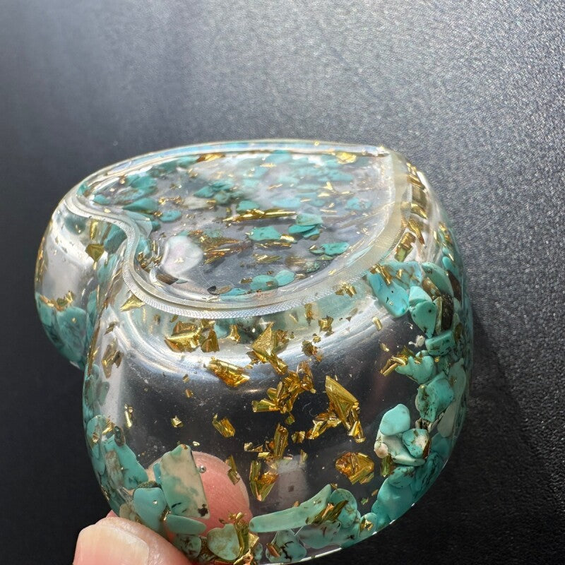 天然石の力をチャージ!ハート型トレー♡ターコイズ