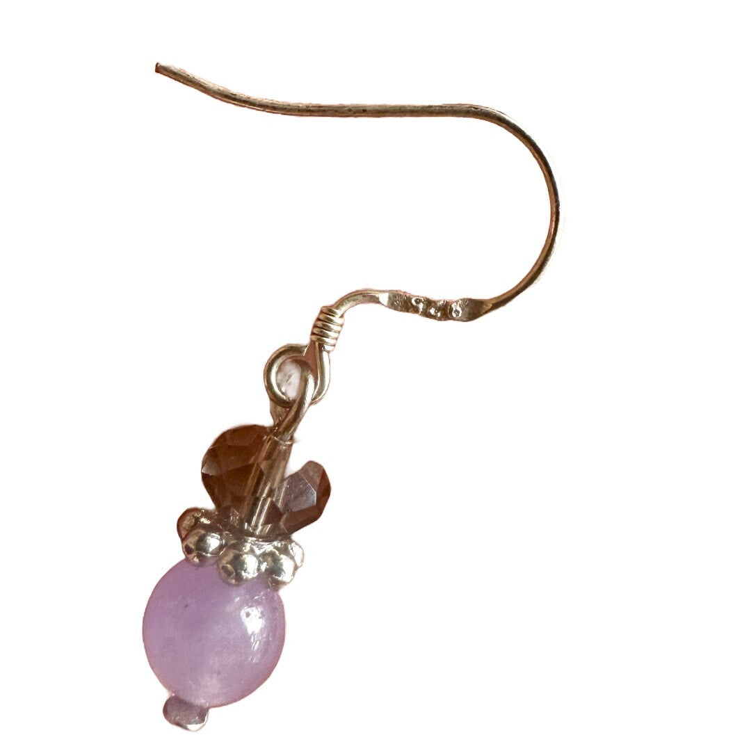 強力な保護と浄化の石☆ラベンダーアメジスト ピアス