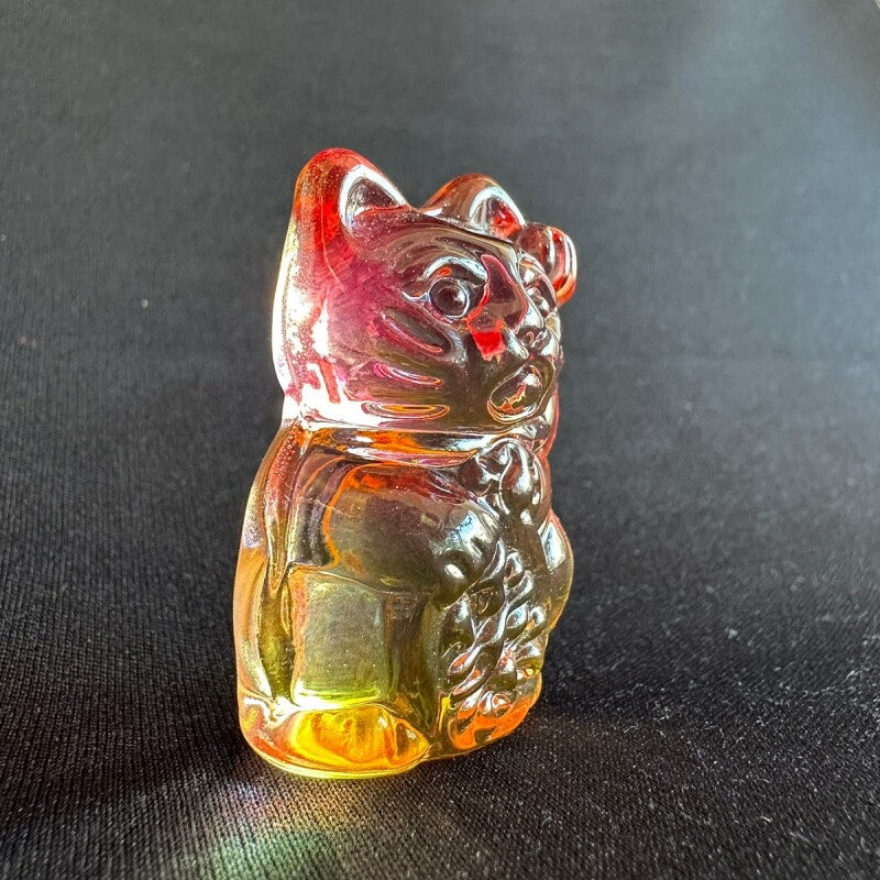 商売繫盛と良縁を招く!人招き♪オーロラ招き猫orange