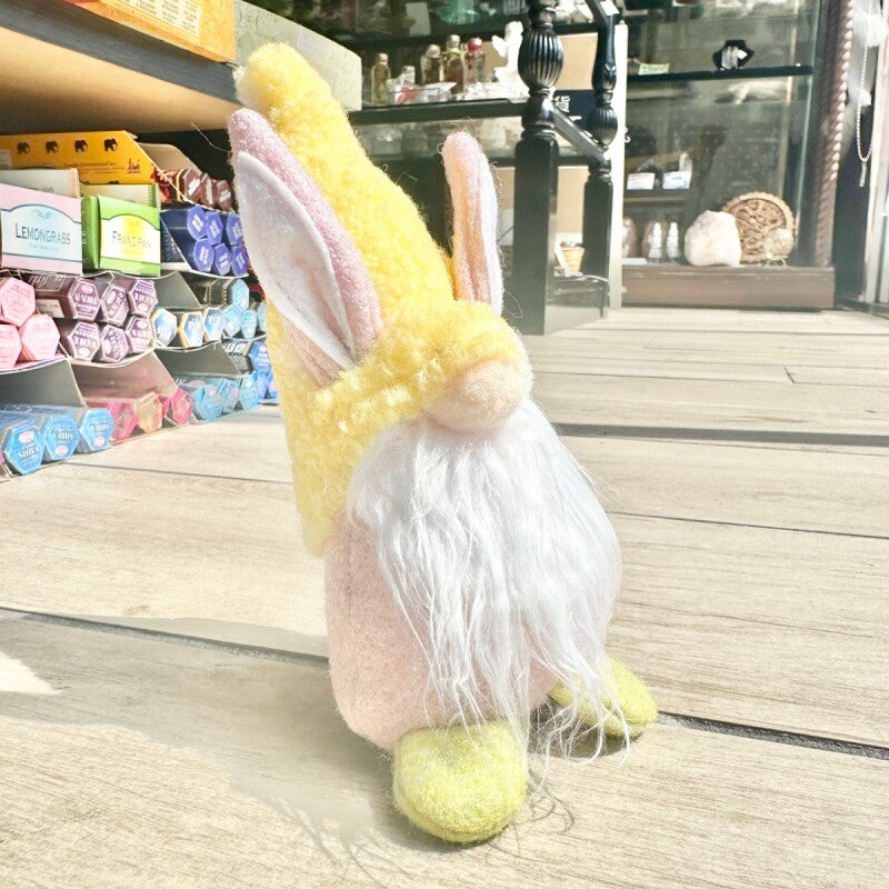 お金のありかを教えてくれる!宝物の守護者 伝説の妖精gnome(ノーム)ラビット パステルイエロー