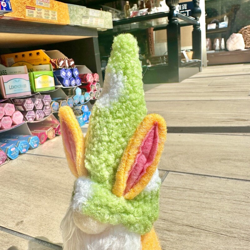 お金のありかを教えてくれる!宝物の守護者 伝説の妖精gnome(ノーム)ラビット パステルグリーン