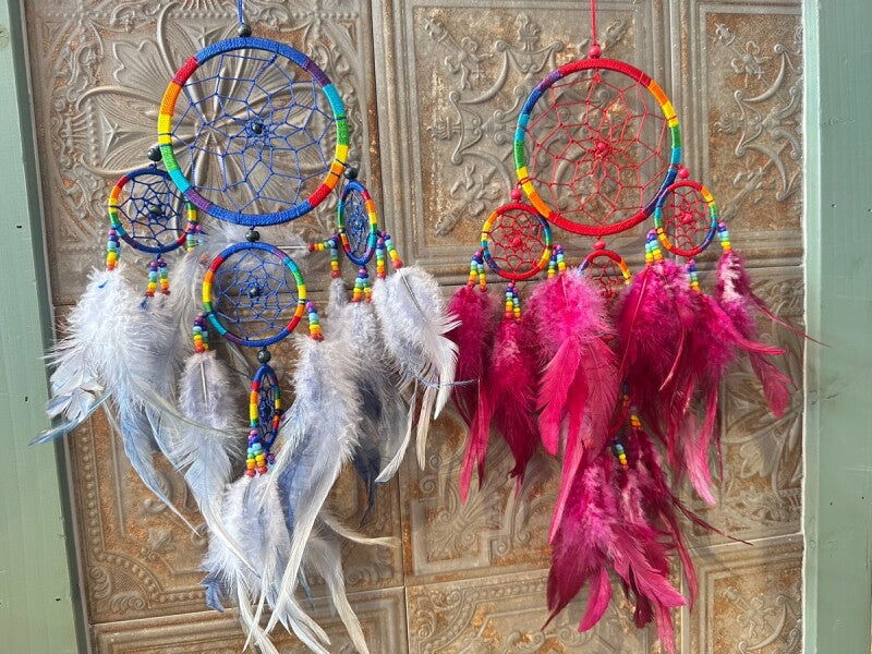 悪いものを消滅させ夢を掴む!ドリームキャッチャーカラフルRed