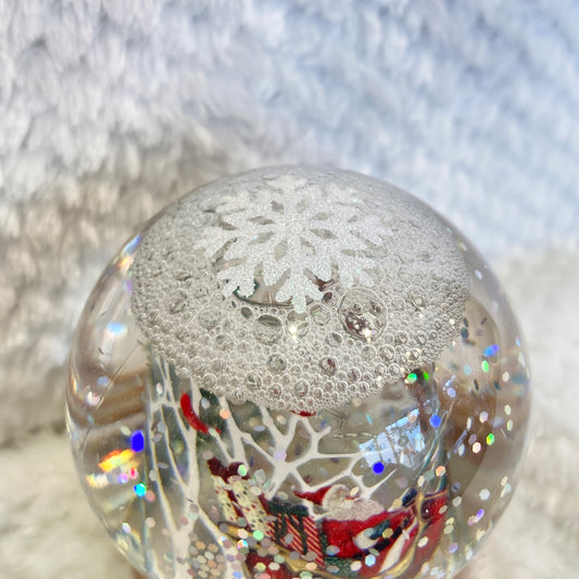 LEDライト付き!スノードーム ウッド