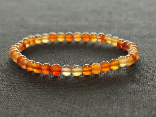 力強さと勇気を与え、目標の達成や成功に導く!カーネリアン4mm珠ブレスレット