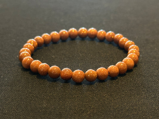 夢や目標を実現させる!ゴールドストーン6mm球ブレスレット