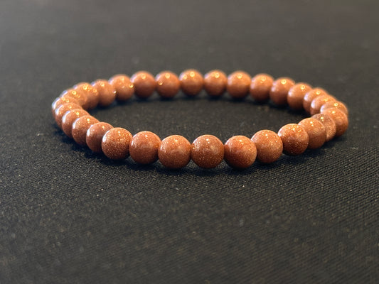 夢や目標を実現させる!ゴールドストーン6mm球ブレスレット