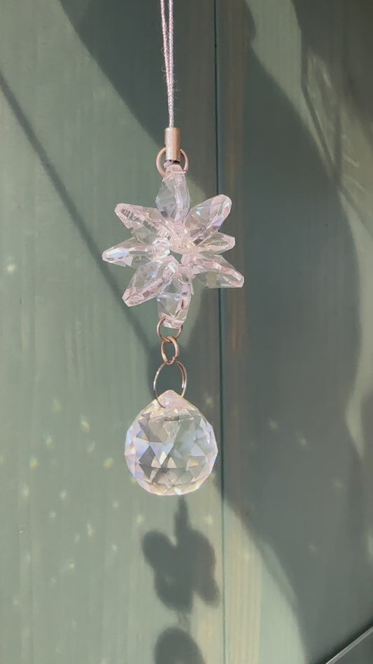 幸運を呼ぶ♪光のおまじない サン・キャッチャーストラップ 結晶