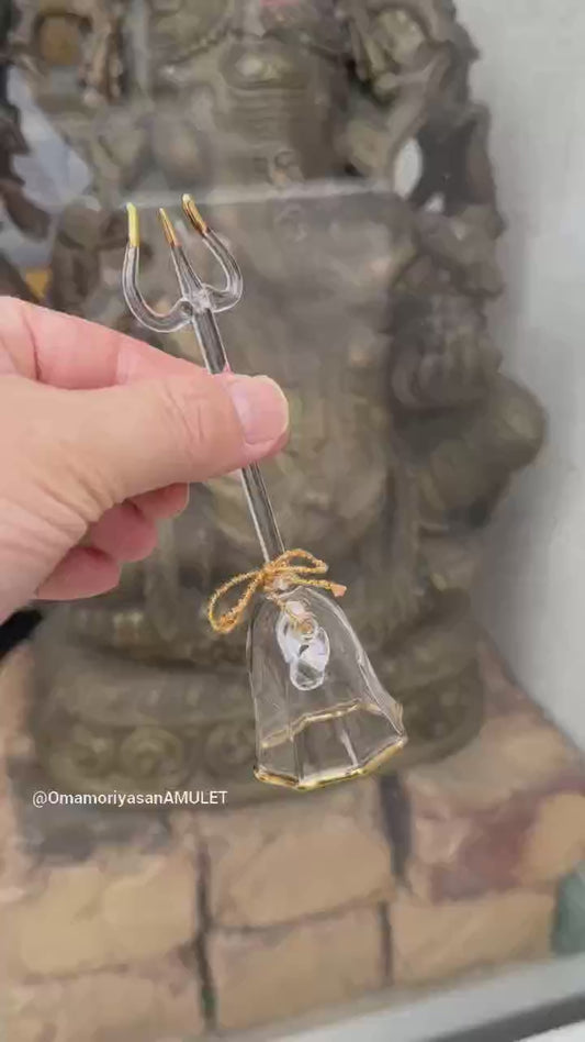 あなたが求める力を与える!シヴァ神のシンボル・トリシューラ ガラスベル