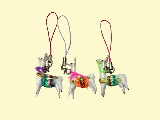 エケコ人形の友達♪リャマストラップ 白【小物のみ一体の価格】