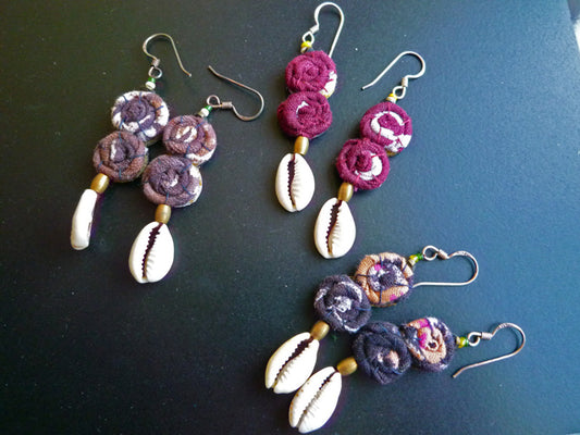 【値下げ!】子宝祈願 子安貝ビンテージピアス