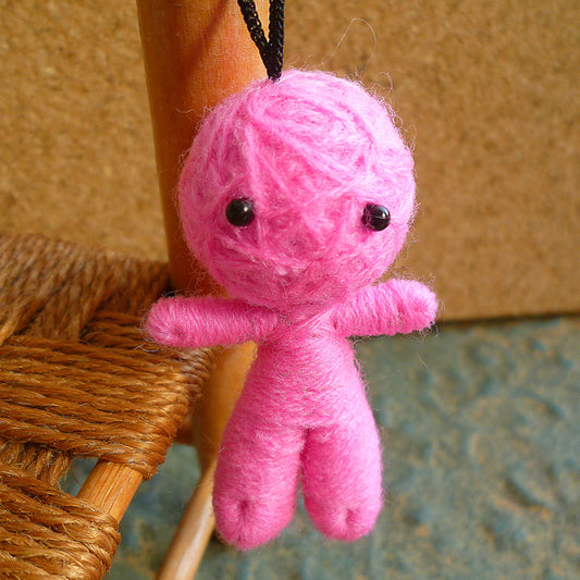 ハッピードール(ブドゥー人形) ピンク (恋愛・結婚のお守り)