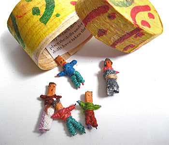 木箱入り/不安や悩み事を解消★グァテマラ トラブルドール 心配人形