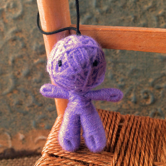 ハッピードール(ブドゥー人形) パープル (人間関係運のお守り)