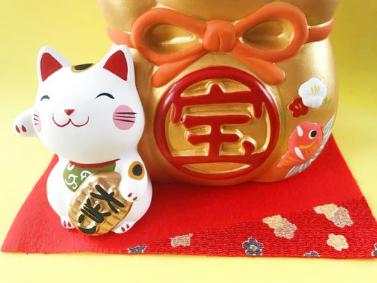 【値下げ!】当選!宝くじ入れ 白猫