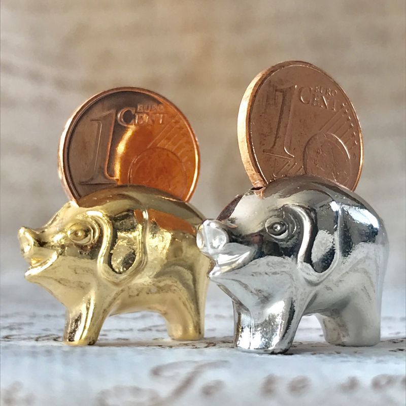 繁栄と幸運を!ラッキーユーロ☆ピッグ ゴールド