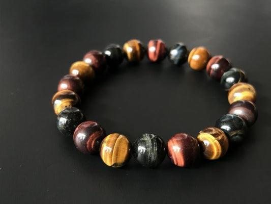 大開運!大金運!ミックスタイガーアイ★ブレスレット 10ミリ珠