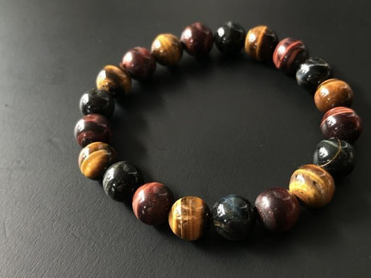 大開運!大金運!ミックスタイガーアイ★ブレスレット 10ミリ珠